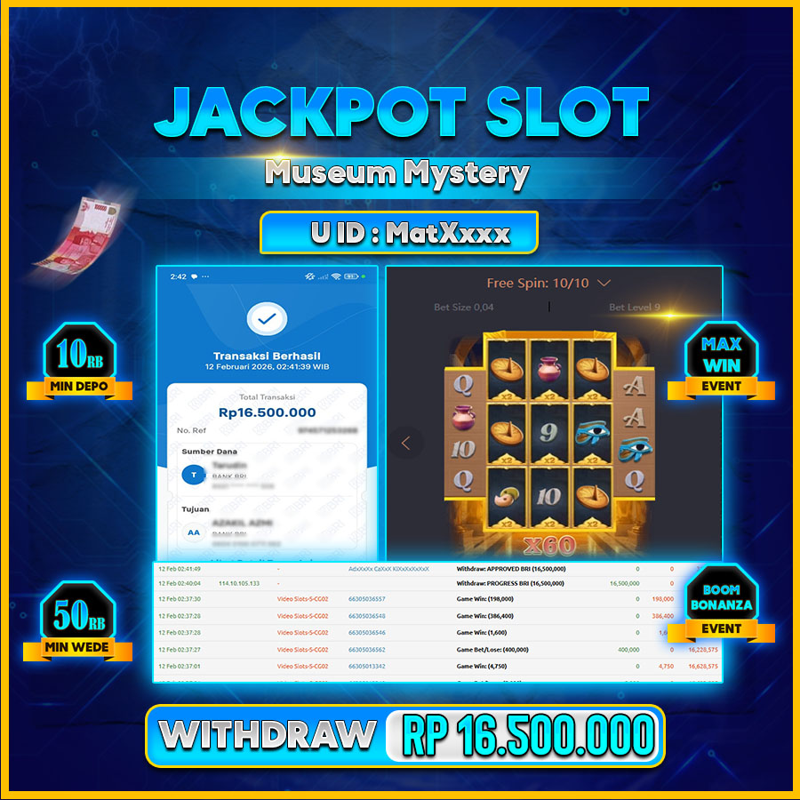 AFCTOGEL JACKPOT MUSEUM MYSTERY Rp.16.500.000.,-LUNAS